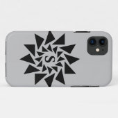 Verander Initiaal, Geometrische driehoeken, Zwart Case-Mate iPhone Case (Achterkant (horizontaal))