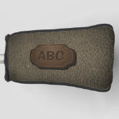 Verander Initiaal, leder leder in lederen badge Ki Golfheadcover (Voorkant)