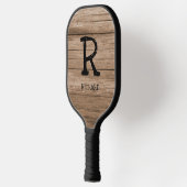 Verander Initiaal, Voeg Naam Toe, Houten Vloer Pickleball Paddle (Links)