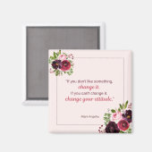 Verander je attitude vierkante magneet (Voorkant / Achterkant)