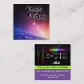 Verander je denkbeelden over coachingkaarten vierkante visitekaartje (Voorkant / Achterkant)