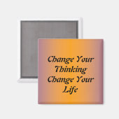 Verander je denken en verander je leven magneet (Voorkant / Achterkant)