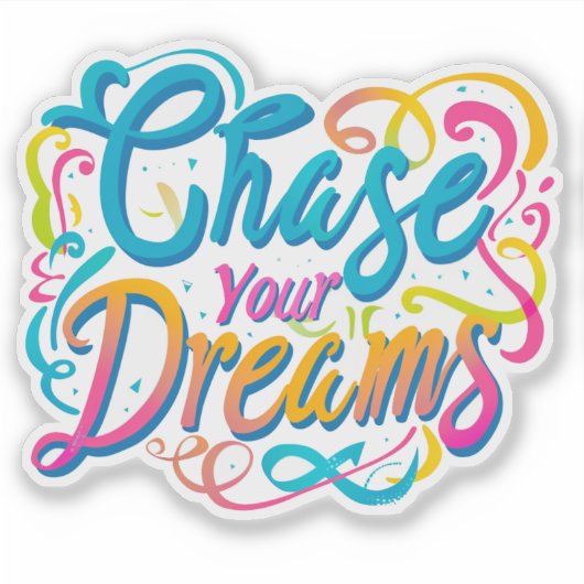 Verander je dromen sticker (Voorkant)