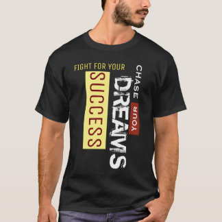 Verander je dromen voor je succes zwart t-shirt