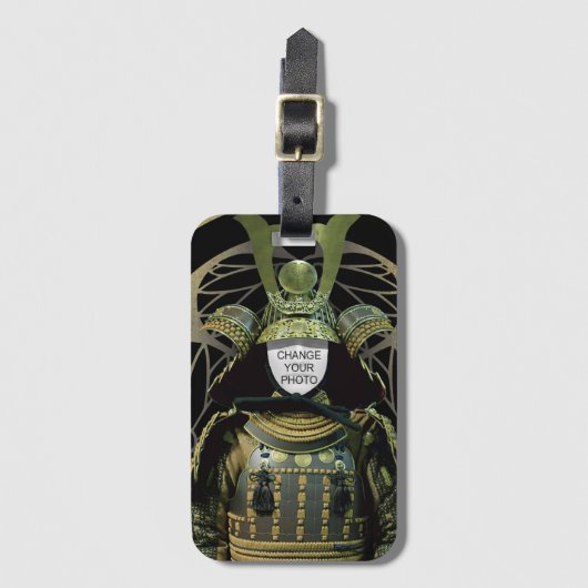 Verander je foto, Samurai Helmet Bagagelabel (Voorkant (verticaal))