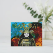 Verander je foto, Samurai Helmet Briefkaart (Staand voorkant)