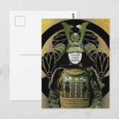 Verander je foto, Samurai Helmet Briefkaart (Voorkant / Achterkant)