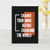 Verander je geest voordat je de wereld verandert kaart (Gele Bloem)