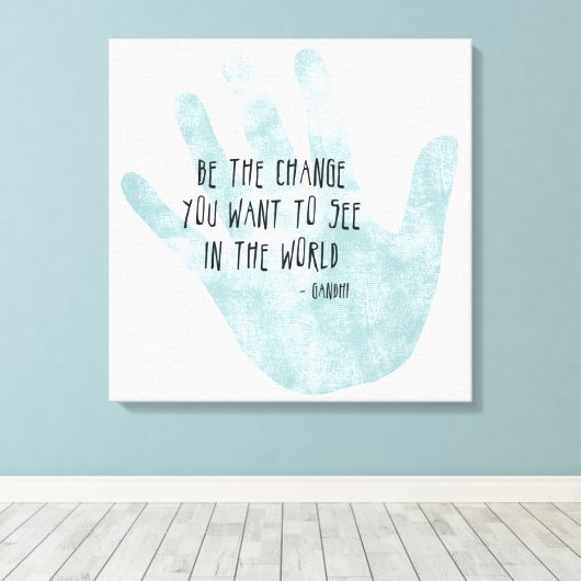 Verander je hand canvas afdruk (Insitu (Houten vloer))