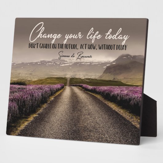 Verander je leven vandaag fotoplaat (Zijkant)