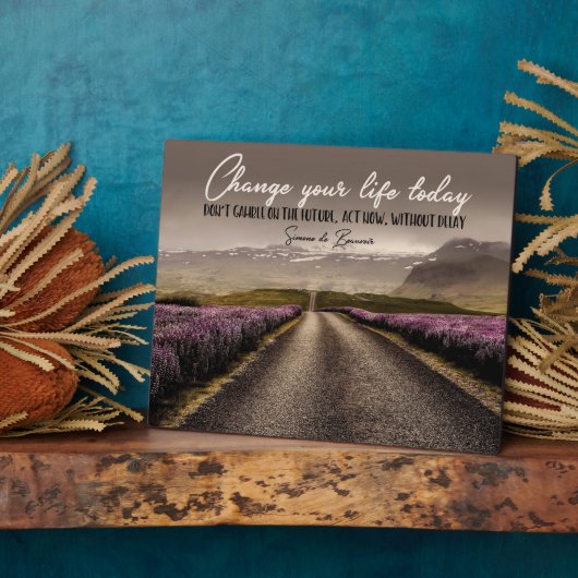 Verander je leven vandaag fotoplaat (Zijkant)