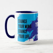 Verander je leven, verander je geest (BLUE) Mok (Links)