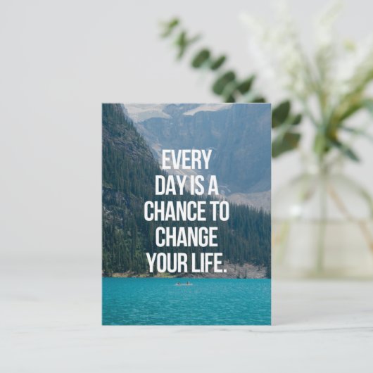 Verander je levensbeschrijving briefkaart (Staand voorkant)