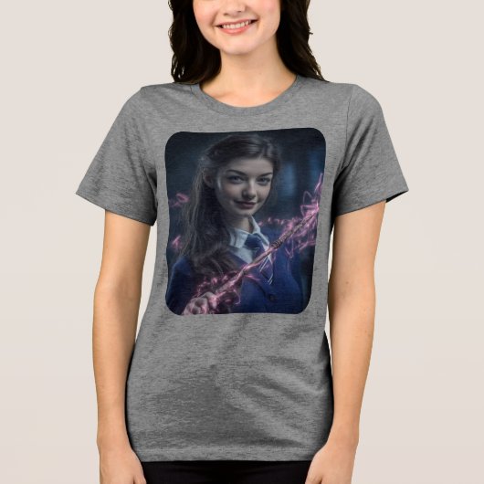 Verander jezelf in iemand of een andere stijl Tri-Blend shirt (Voorkant)