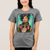 Verander jezelf of iemand anders in een personage Tri-Blend shirt (Voorkant)