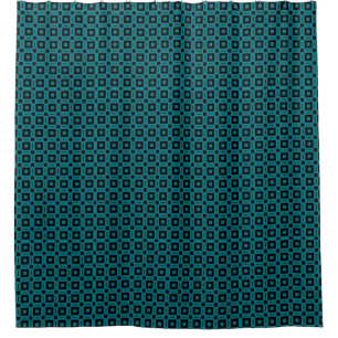 Verander Kleuren! Funky Retro Vierkanten Stippen P Douchegordijn