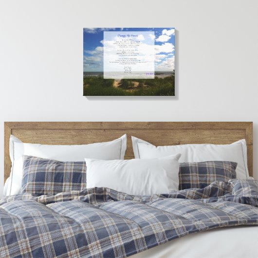 Verander mij Gebed - Vertrouw Canvas Afdruk (Insitu (Slaapkamer))