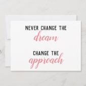 Verander nooit de droom bedankkaart (Voorkant)