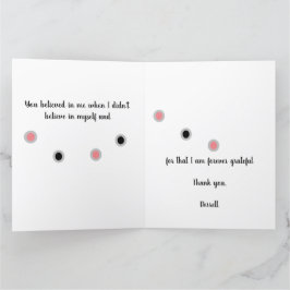 Verander nooit de droom, verander de aanpak bedankkaart