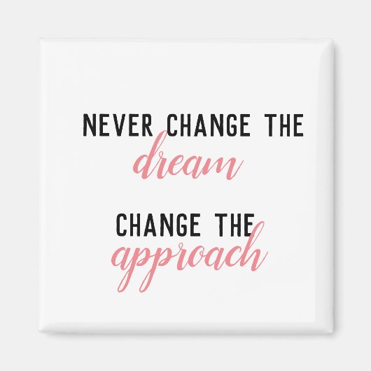 Verander nooit de droom, verander de Benadering ro Magneet (Voorkant)