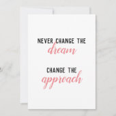 Verander nooit de droomuitnodiging kaart (Voorkant)