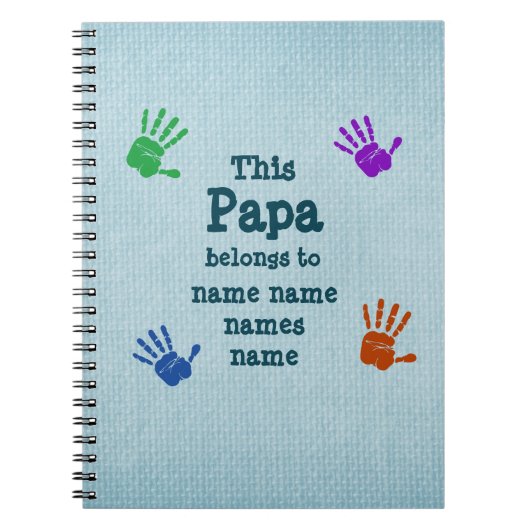 Verander om het even welke naam dit Papa tot.. beh Notitieboek (Voorkant)