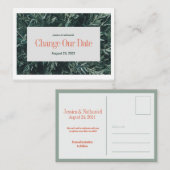 Verander ons Briefkaart Datum in Terracotta en Gro (Voorkant / Achterkant)