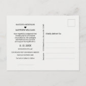 Verander onze datum Faded Photo minimalistische ty Aankondigingskaart (Achterkant)