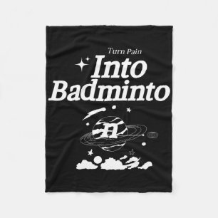 Verander pijn in badminton racket shuttle sport fleece deken