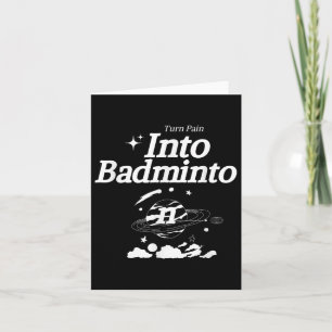 Verander pijn in badminton racket shuttle sport kaart
