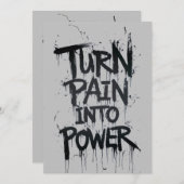 Verander pijn in een uitnodiging voor kracht (Voorkant / Achterkant)