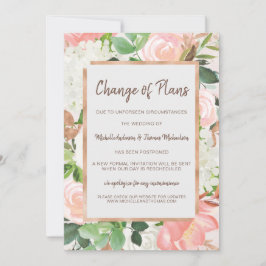 Verander Plannen Trouw Aquarel Goud Bloemig Roze Save The Date