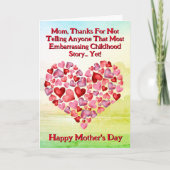 Verander Tekst, Bedankt voor het niet vertellen be Kaart (Voorkant)