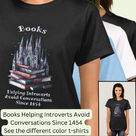 Verander tekst, boeken die introverte mensen helpe t-shirt