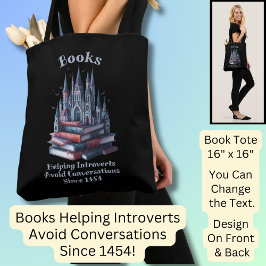 Verander tekst, boeken die introverte mensen helpe tote bag