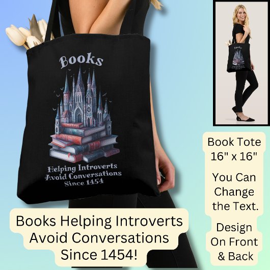 Verander tekst, boeken die introverte mensen helpe tote bag