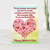 Verander Tekst, die me leerde hoe je een wasmachin Kaart (Voorkant)