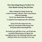 Verander tekst, Drink theelezen boeken wees blij, Koffiemok