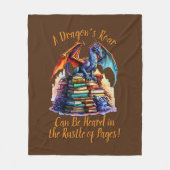 Verander tekst, een draak's brullen gehoord geruis fleece deken (Voorkant)