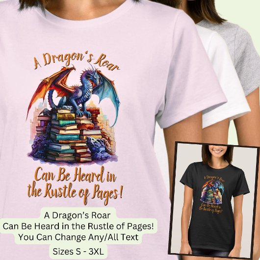 Verander tekst - Een Dragon's Roar Hoorde Rustle o T-shirt