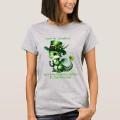 Verander tekst, Geluk & Lach St Patricks Dragon T-shirt (Voorkant)