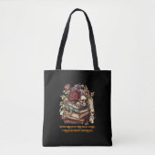 Verander tekst, Gothic Books & Lezer Quote, Zwart Tote Bag (Voorkant)