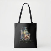 Verander tekst, Gotische boeken & lantaarn, Quote, Tote Bag (Voorkant)