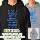 Verander tekst, ik ben een HEFTRUCKCHAUFFEUR Stop  Hoodie