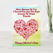 Verander Tekst, ik bleek precies de juiste raar Kaart (Voorkant)