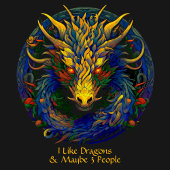 Verander tekst, ik hou van draken & misschien 3 me t-shirt