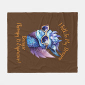 Verander tekst, ik praat dat mijn Dragon Therapy d Fleece Deken (Voorkant (Horizontaal))