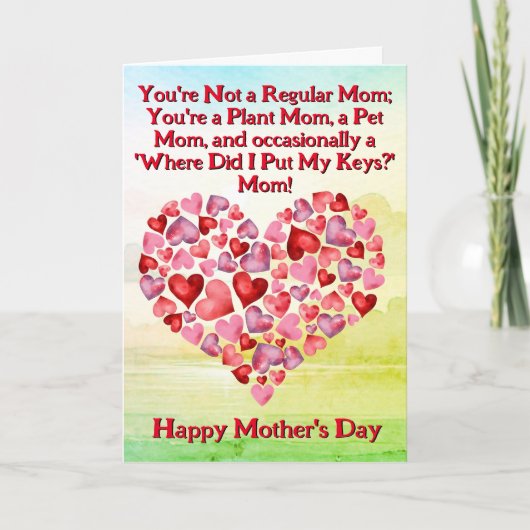 Verander tekst, Je bent niet gewone moeder; Plant  Kaart (Voorkant)