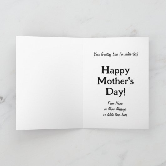 Verander tekst, Je bent niet gewone moeder; Plant  Kaart (Binnen)