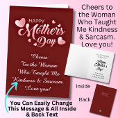 Verander tekst, je leerde me vriendelijkheid & sar kaart